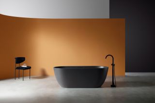 Ванна из искусственного камня ABBER Frankfurt AM9941B 170x75см чёрный